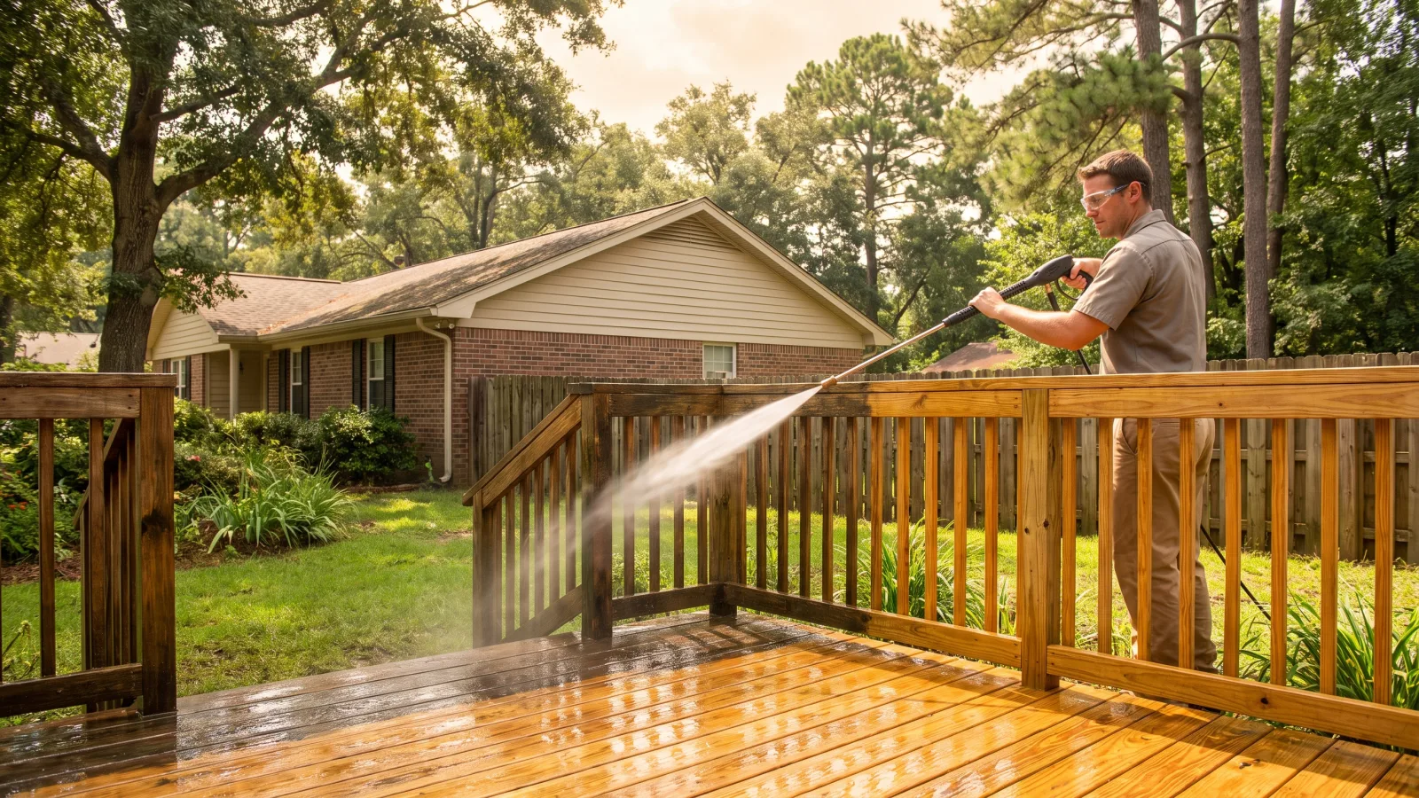 Deck, Fence & Wood Cleaning in Columbia, SC by Columbia Exterior Cleaning
