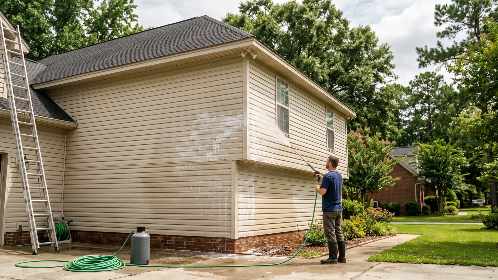 House Washing (Soft Wash) in Columbia, SC by Columbia Exterior Cleaning